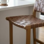 LEATHER BAR CHAIR| BROWN - Image 8