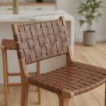 LEATHER BAR CHAIR| BROWN - Image 2