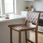 LEATHER BAR CHAIR| BROWN - Image 3
