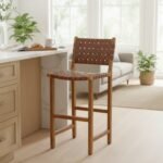 LEATHER BAR CHAIR| BROWN - Image 10