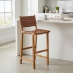LEATHER BAR CHAIR| BROWN - Image 5