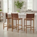 LEATHER BAR CHAIR| BROWN - Image 4