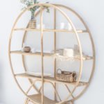MOON ROUND RATTAN SHELF
