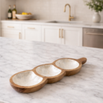 Capiz Shell Serving Tray| 3 Sections