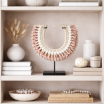PINK SHELLS NECKLACE ON STAND - Image 4
