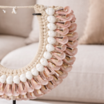 PINK SHELLS NECKLACE ON STAND - Image 5