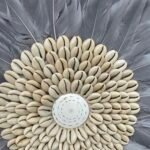 GREY JUJU FEATHER WALL DECOR| COWRIE SHELLS - Image 7