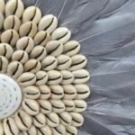GREY JUJU FEATHER WALL DECOR| COWRIE SHELLS - Image 2