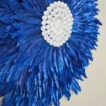 BLUE JUJU FEATHER WALL DECOR - Image 2