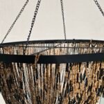 WOOD BEADED CHANDELIER - Image 5