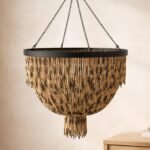 WOOD BEADED CHANDELIER - Image 8