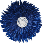 BLUE JUJU FEATHER WALL DECOR