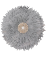 GREY JUJU FEATHER WALL DECOR| COWRIE SHELLS - Image 9