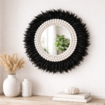 BLACK FEATHERS MIRROR
