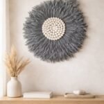 GREY JUJU FEATHER WALL DECOR| WHITE SHELLS - Image 2