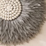 GREY JUJU FEATHER WALL DECOR| WHITE SHELLS - Image 3