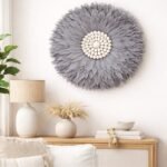 GREY JUJU FEATHER WALL DECOR| WHITE SHELLS - Image 6
